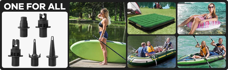 SUP Pump for Inflatable Boats Kayak 20PSI Dual Stage Corded Stand Up Paddle Board Surfing Board with Nozzles No Battery