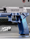 Continuous Firing USP Shell Ejecting Pistol With Laser Sight Airsoft Blowback Soft Bullet Toy Gun Empty Hanging Weapon