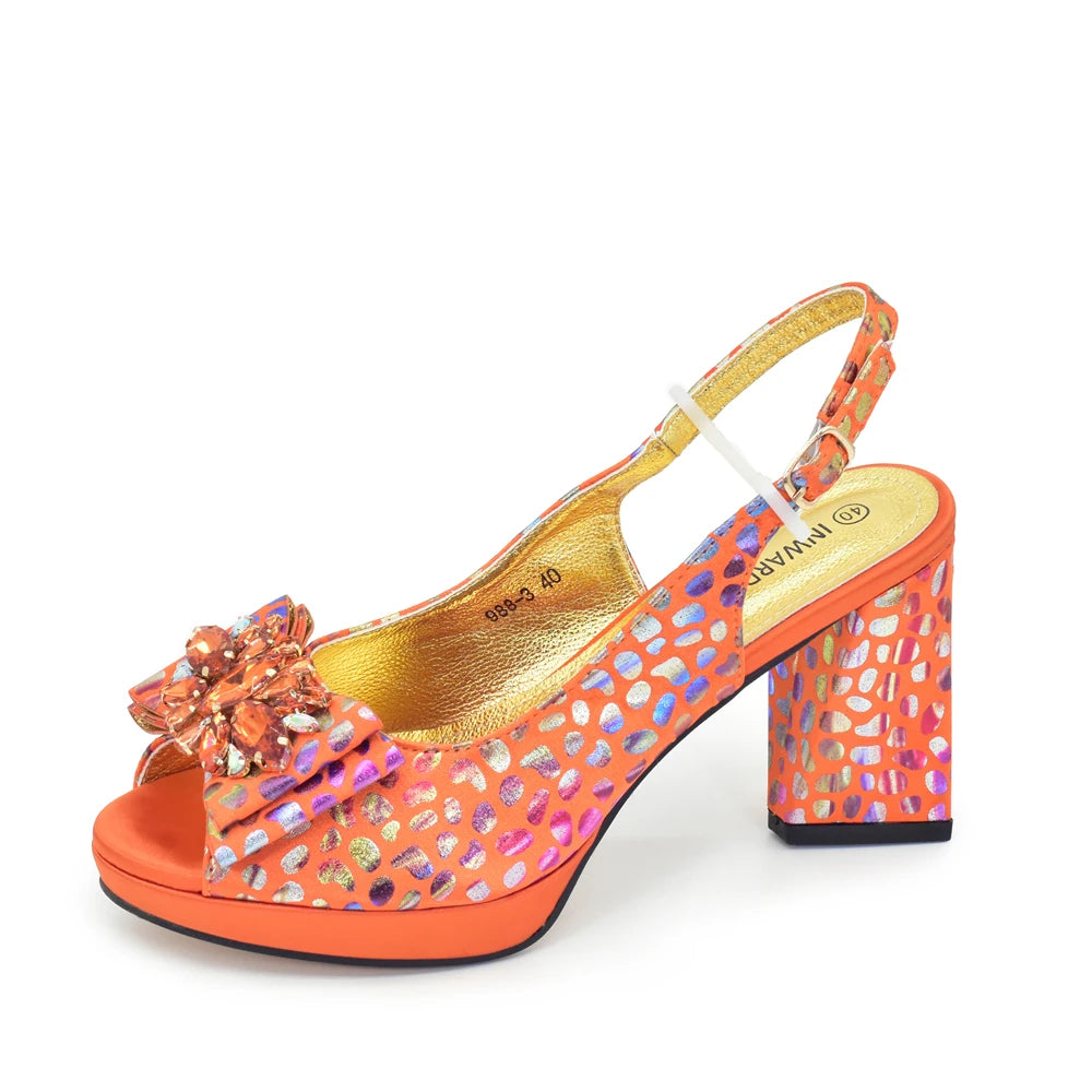 Design Women Shoes and Bags To Match Set Nigeria Party Crystal Butterfly-knot Women Pumps African Matching Shoes and Bags