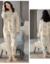 Women’s Cute Lazy Style Cotton Pajama Set – Soft, Loose Long Sleeves & Pants