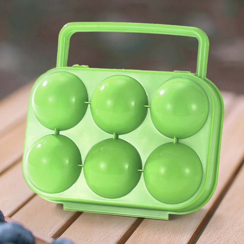 6-Grid Portable Egg Storage Box – Shockproof & Drop-Resistant Refrigerator Egg Organizer Case