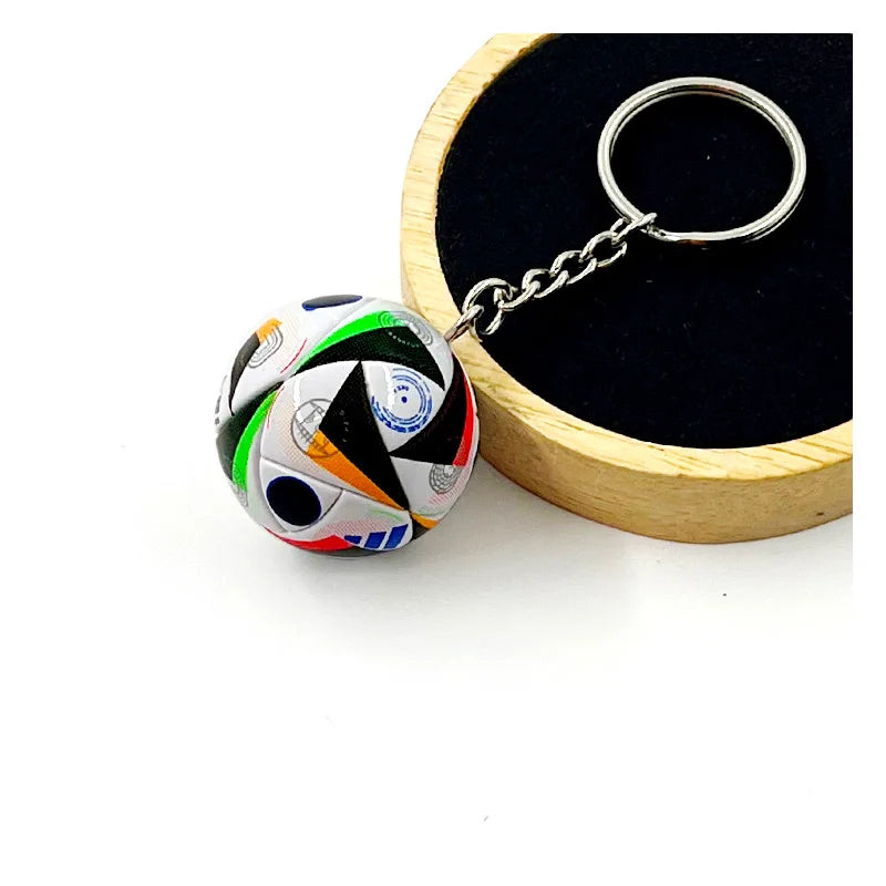 Football Club Soccer Ball Keychain Team Flag Pendant Fan Souvenir Bag Charm