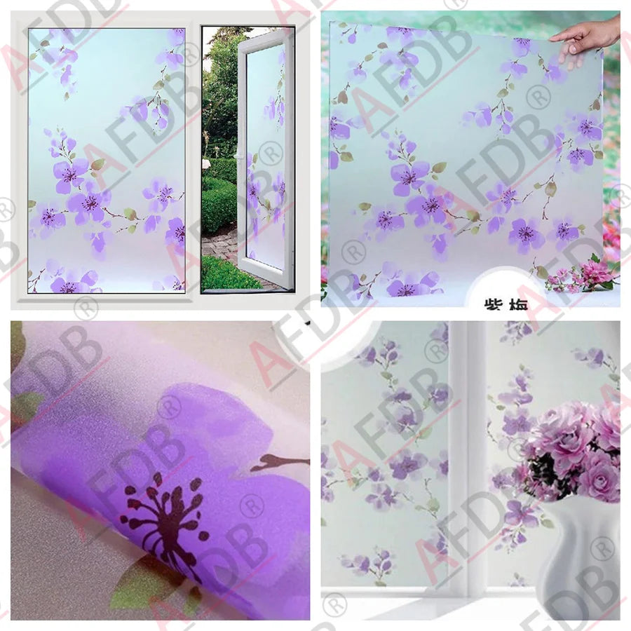 Window Film Privacy, Stained Glass Film, Frosted Opaque Glass Clings, Sun Blocking Vinyl Window Stickers for Door Home Office