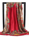 Scarves For Women Print Silk Satin Head Scarf Female Luxury Brand Square Shawl Large Hijab Scarfs