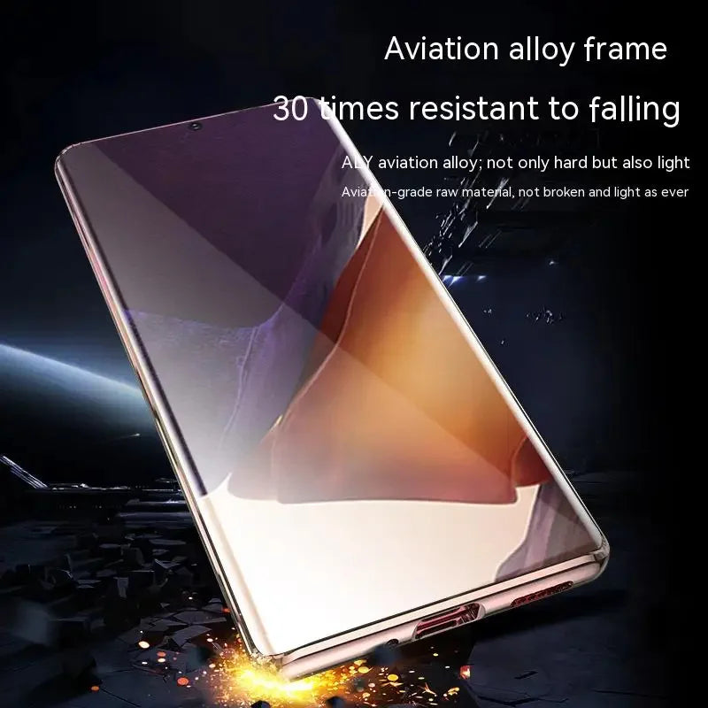 For Samsung Galaxy S24 S23 FE S22 Ultra S24 Plus Full Lens Protection 360 metal Double-sided Glass Buckle Lock  Shell