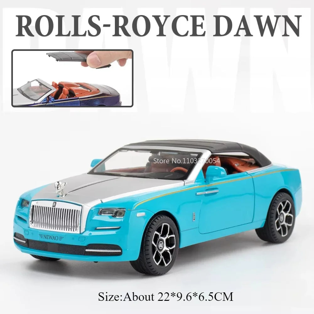 1:24 Rolls-Royce Dawn Spectre Car Toys Diecast Alloy Model Doors Opened Sound Light Pull Back Miniature Vehice Boy Birthday Gift