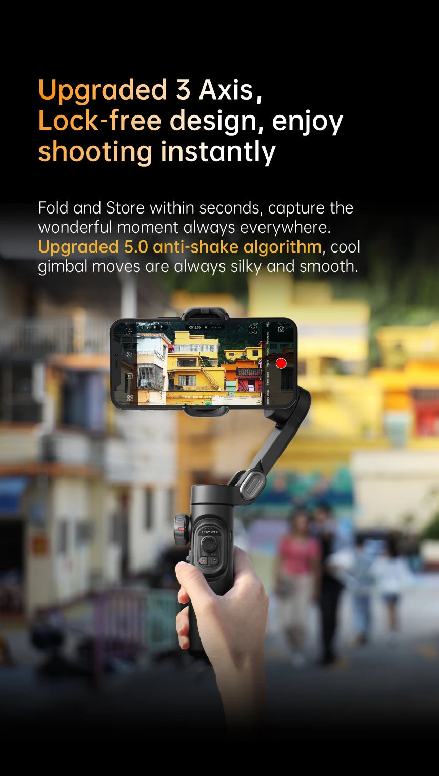 3-Axis Handheld Gimbal Stabilizer SmartXE for Smartphone for iPhone Android AI Face Tracking TikTok Vlog
