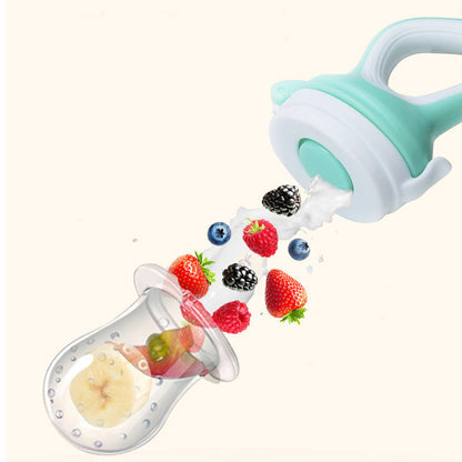 Silicone Baby Fruit Feeder with Cover Baby Nipple Fresh Food Vegetable Supplement Soother Nibbler Feeding Teething Pacifier