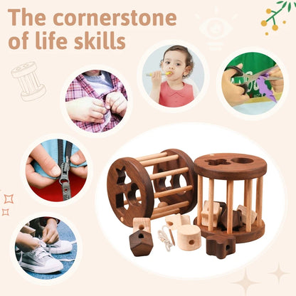 Wooden Montessori Toys for Kids Cognitive  Geometric Shape Puzzles Toys Shape Matching Toys Educational Color Toys for Children