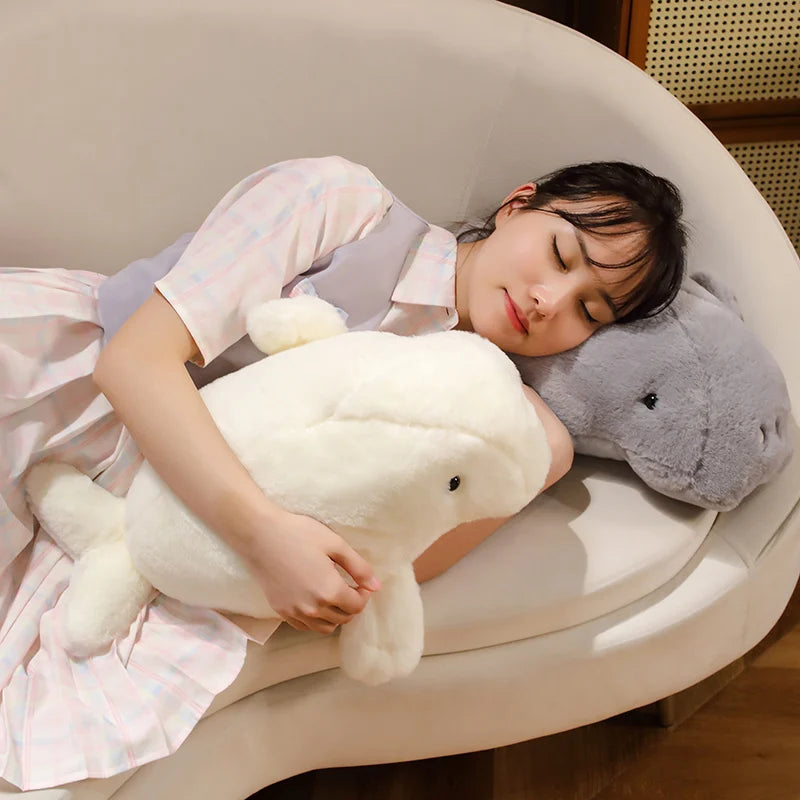 Kawaii Manatee Dugong Plush Stuffed Animal Soft Sea Cow Pillow