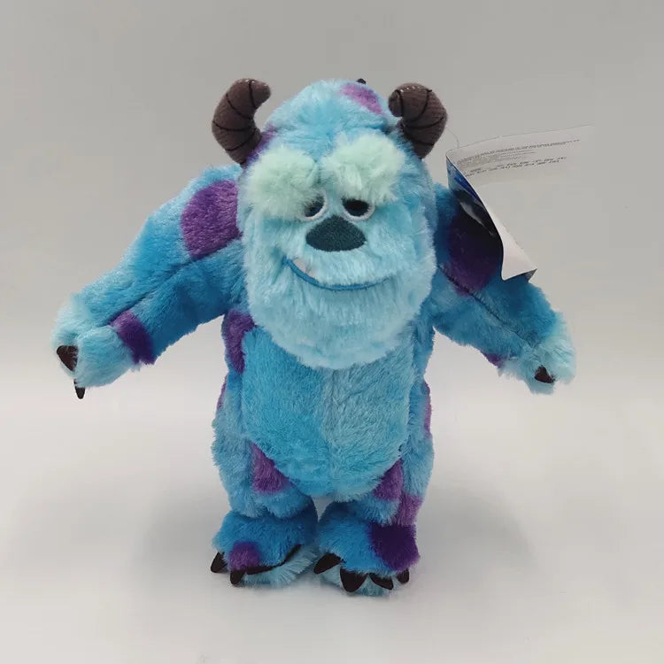 Disney 23/35cm Kawaii Monster University Electric Power Company Sulley Mike Wears Hat Doll Plush Toy Room Decoration  Gifts