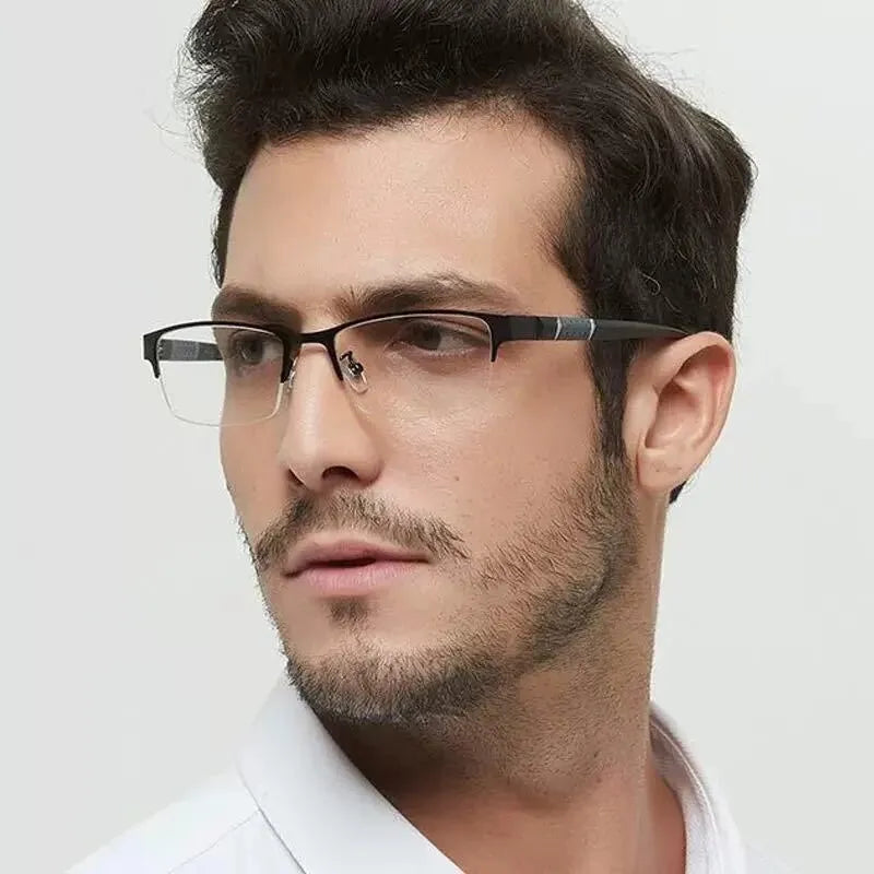 Half-frame Reading Glasses High Quality Business Glasses Presbyopia Eyeglasses 1.0 2.0 3.0