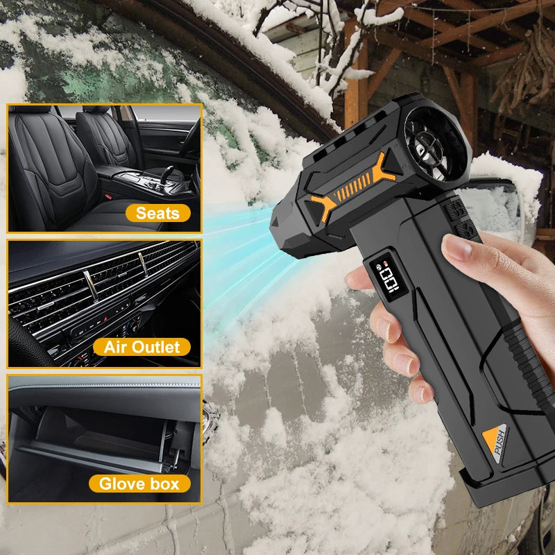 580000RPM Powerful Turbo Blower Usb Rechargeable Cordless Vacuum Cleaner  Strong Wind Pressure Led Lighting Car/ComputerCleaning