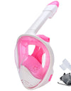 Full Face Snorkel Mask Snorkeling with Camera Mount 180 Degree Panoramic View Anti-Fog Anti-Leak Snorkeling Set for Adult Kids