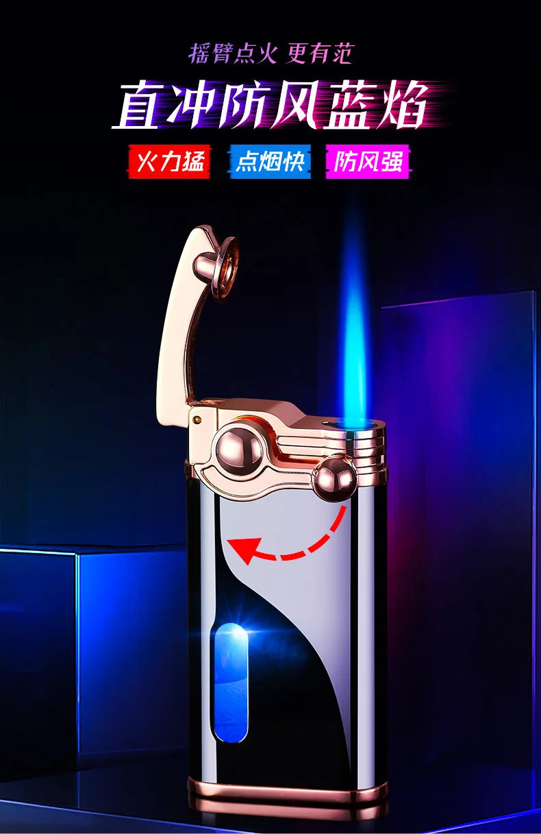 Gas Electronic Dual-Use Lighter, Intelligent Digital Display Machine Core, High-Grade Metal Lighter, Cigarette Accessories, New