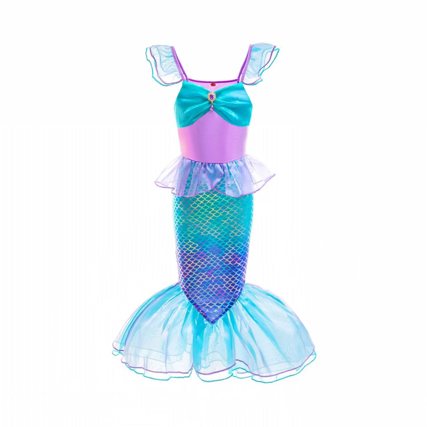 Little Mermaid Costume For Girl Ariel Dress Kids Birthday Halloween Carvinal Party Dresses Cosplay Clothes Children Prom Gown