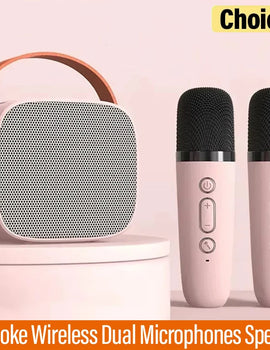 Karaoke Wireless Dual Microphones Machine KTV DSP System Bluetooth Speaker HIFI Stereo Surround