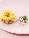 5 Pcs Handmade Weaving Keychain Wool Crochet Unique Knitted Pendant Keyring Strawberry Watermelon Orange Pendant Key Chain Gifts
