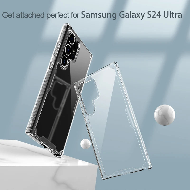 Transparent TPU + PC Soft Case for Samsung Galaxy S26 Ultra / S26 Plus / S25 Ultra / S24 Ultra / S23 Ultra – Lightweight Protective Cover