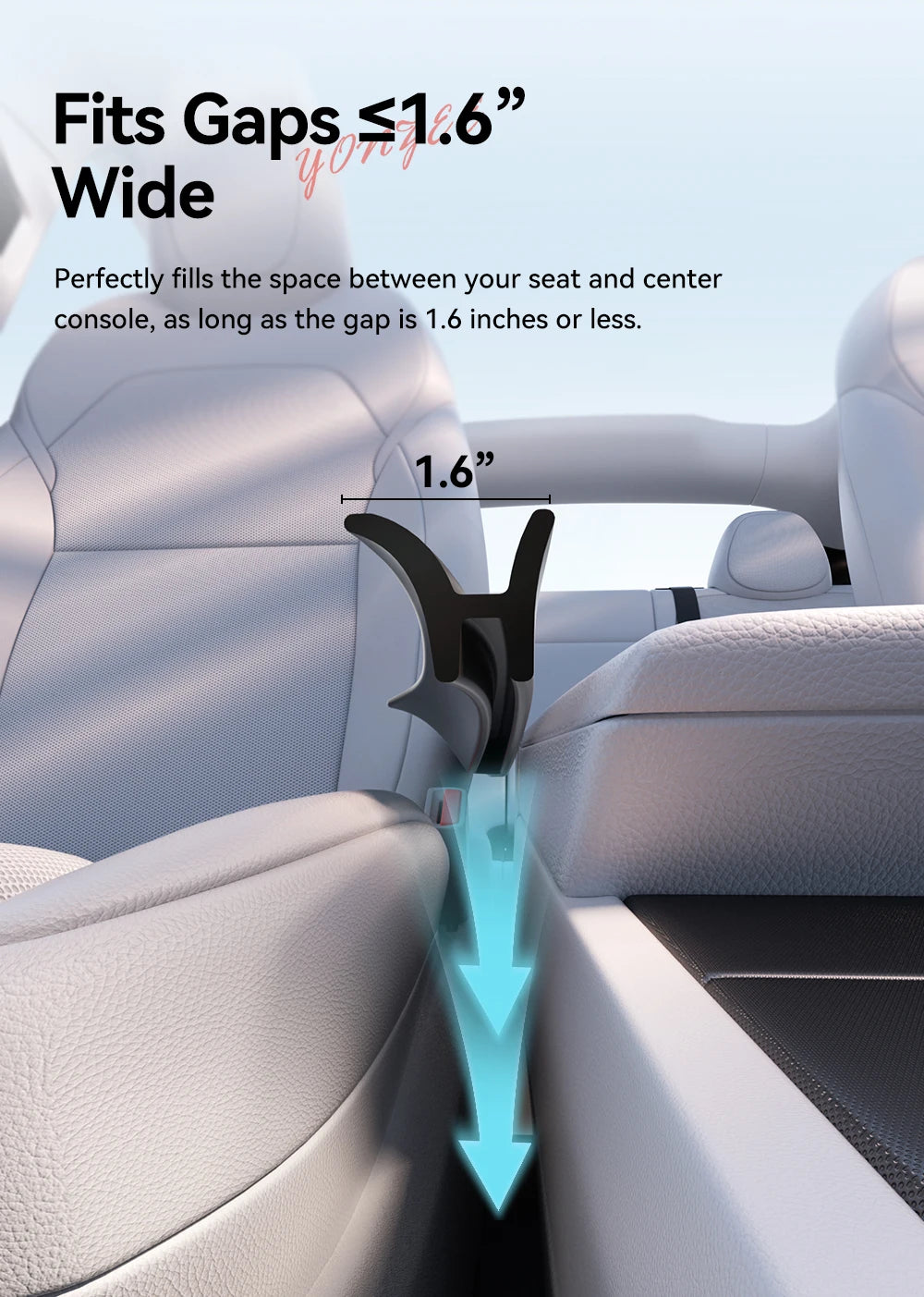 Car Seat Gap Filler with Emergency Safety Hammer for Tesla and All Vehicles