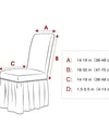 1PC Seersucker Chair Cover with Skirt Stretch Wedding Chairs Covers Dining Room Universal Size Seat Slipcovers for Banquet Party