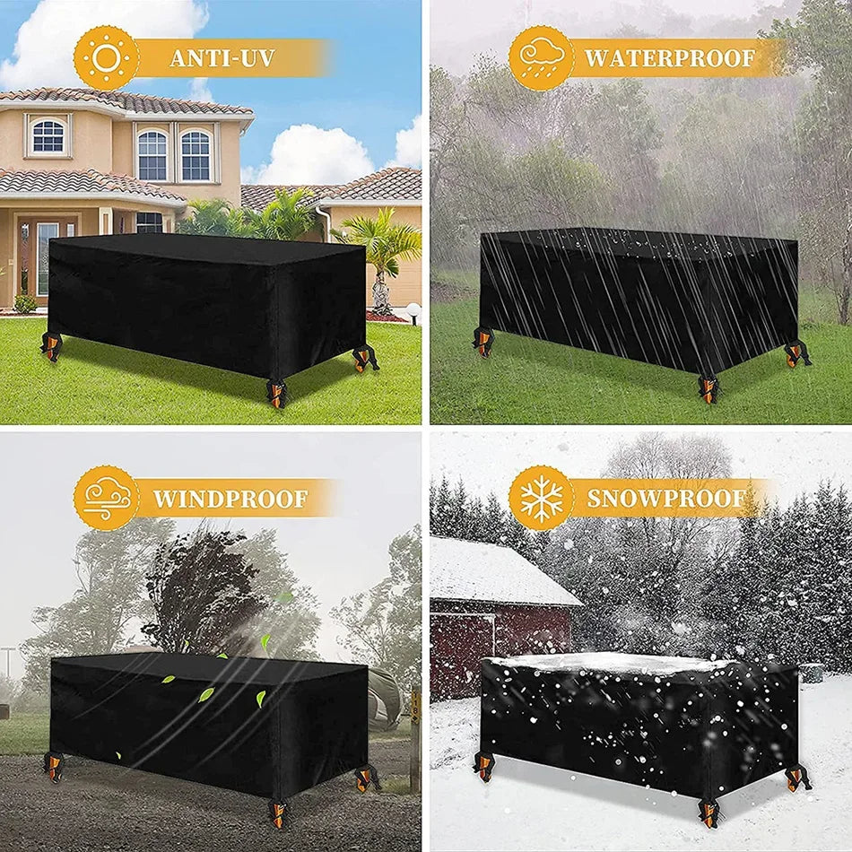 HEAVY DUTY Outdoor Garden Furniture Cover for Sofa Table Chair Patio Waterproof Wind-Proof Anti-UV Against Rain Snow