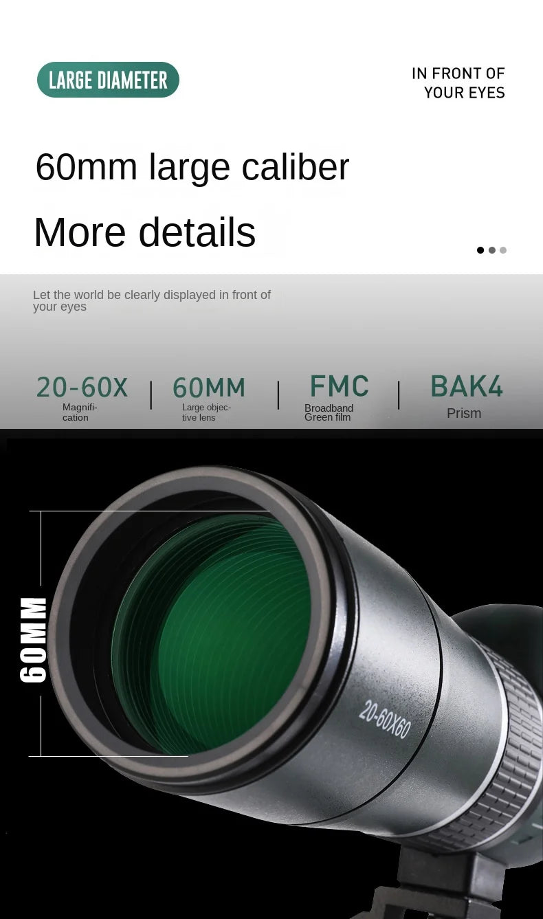 Monocular Zoom Telescope Powerful Monocular Bak4 Prism Waterproof Anti-Fog Camping Bird Watching Landscape Telescopes For Phone