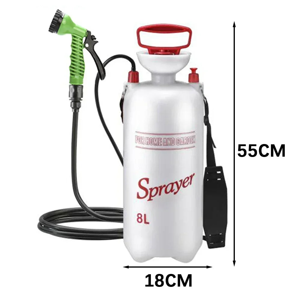 Portable Manual Camping Shower Sprayer 4L 5L 8L with 3m Hose
