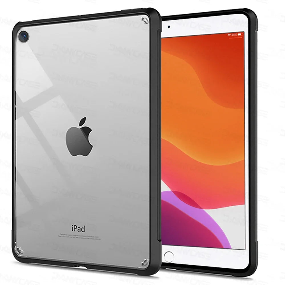 For iPad Pro 11 Case 10.2 9/8/7th Generation 9.7 5/6th Air 4/5 10.9 10.5 10th 10.9 mini 4 5 6 Silicon Transparent Cover Funda