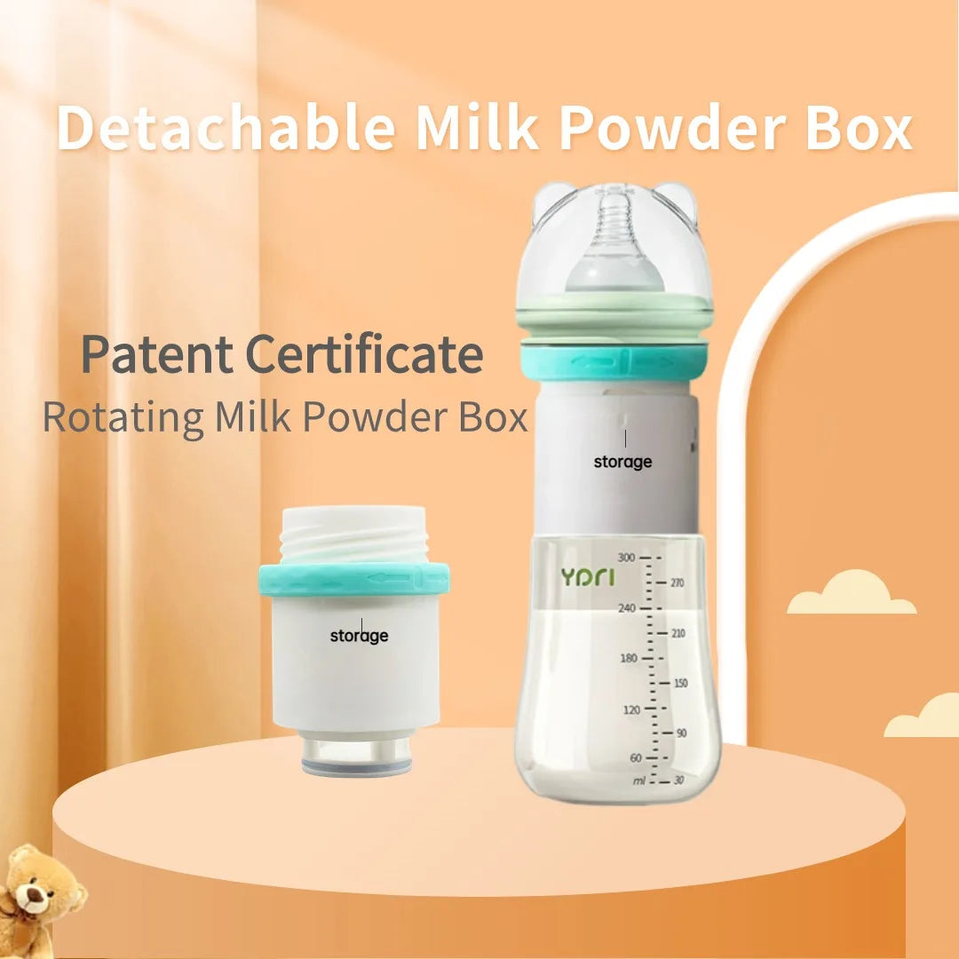 Baby bottle set children outdoor portable insulation 300 ml bottle milk warmer water powder separation fast milk patented design