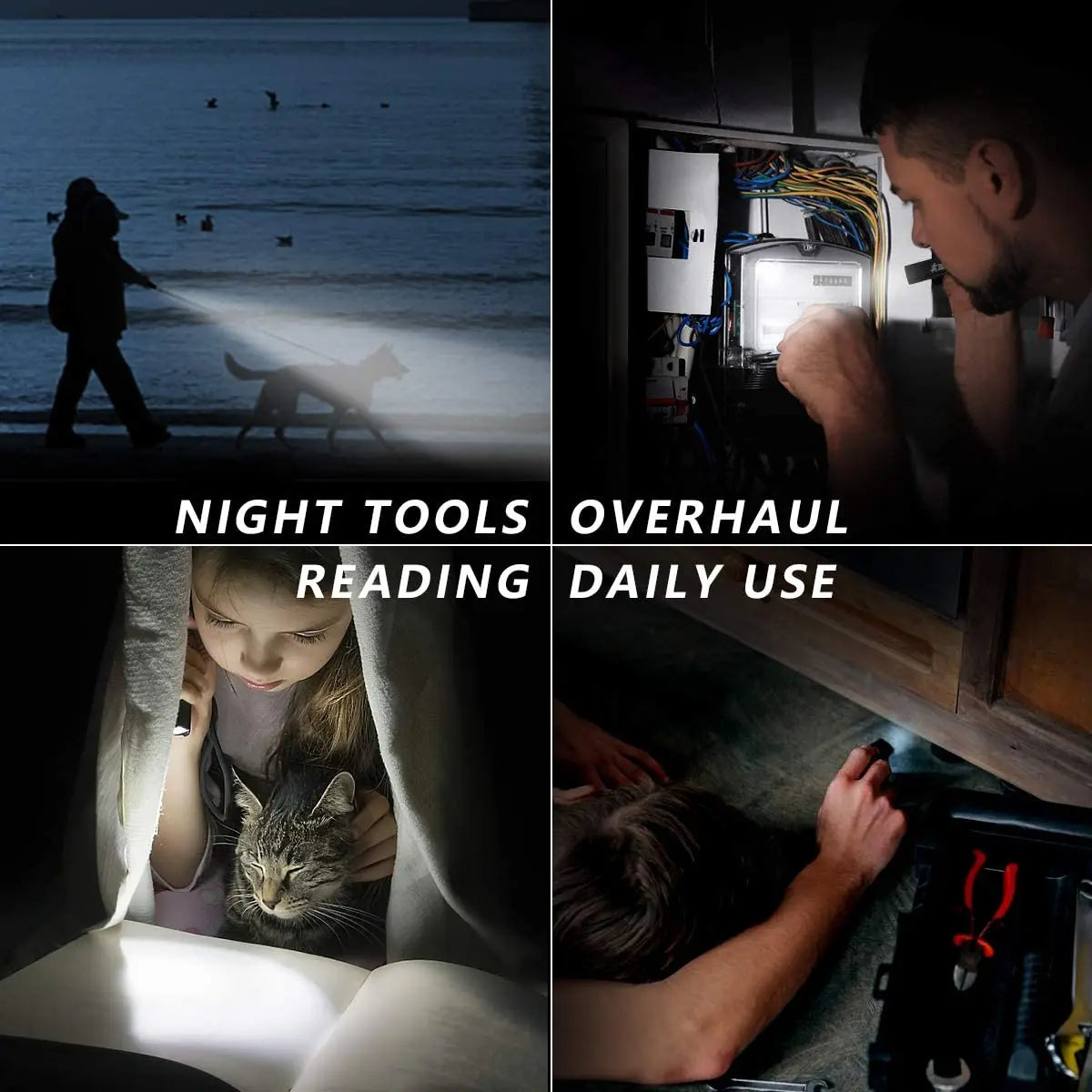 Mini Rechargeable LED Flashlight With Magnetic Base