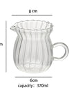 75-500ml Stripe Milk Jug Heat-resistant Glass Cup With Handle Coffee Milk Tea Separator Fair Cup Home Cafe Drinkware Gift