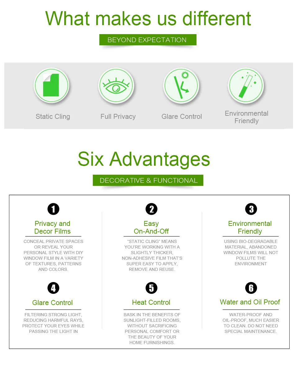 100% Light Blocking Window Film Static Self adhesive Glass Stickers Black Matte Privacy Protective Window Decals Heat Insulation