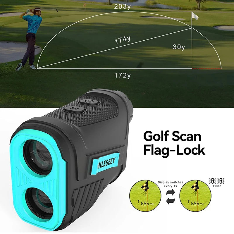 PF280 Pro Golf Laser Rangefinder 600M Rechargeable Distance Meter with Vibration & Magnetic Stripe for Golf Hunting