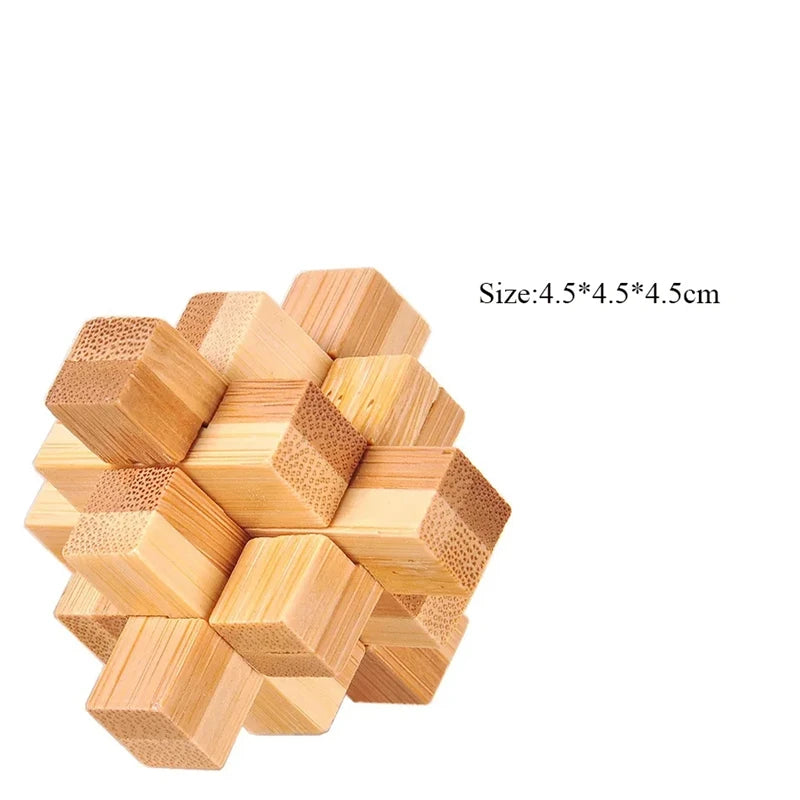 Wooden Kong Ming Lock Lu Ban Lock IQ Brain Teaser Puzzle Games  3D Puzzles for Adults Montessori Educational Toys