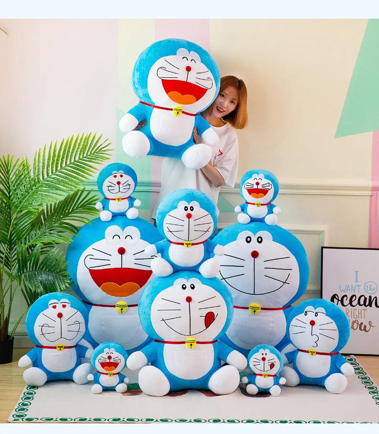 70cm Large Size cute Doraemon Plush Toy Stand By Me Cute Stuffed Plushie Doll Cartoon Cat Animal Sofa Bed Pillow Toy Gifts