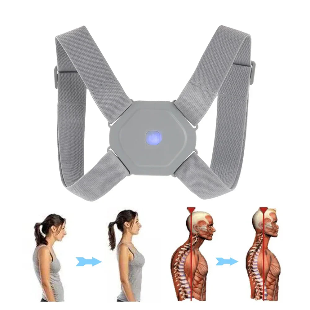 Intelligent Posture Corrector Back Posture Trainer Clavicle Spine Shoulder Correction Smart Tips Adjustable Length Back Support