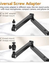 Microphone Boom Arm Stand for Microphone Compact Camera Phone Clamp Max Load 1.5KG with 1/4'' 3/8'' 5/8'' Screw