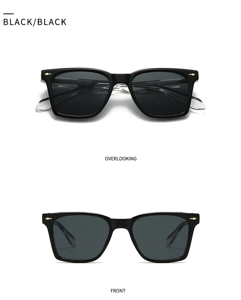 Square Vintage Sunglasses With UV400 Protection