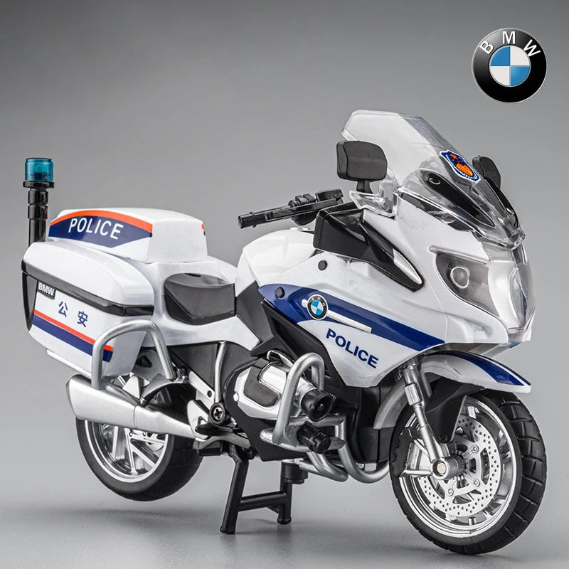 1:12 BMW R1250RT-P Police Diecast Motorcycle Model Toy Replica With Sound & Light birthday gift christmas gift Collection bike