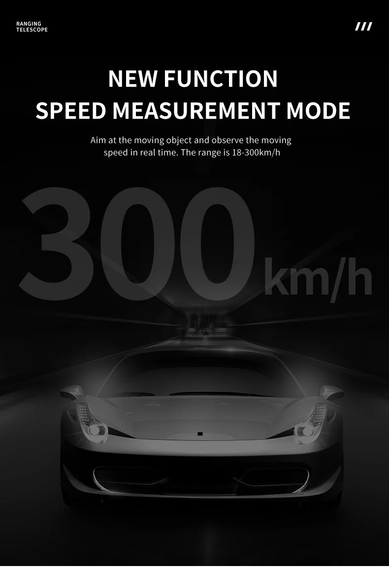 6X Laser Rangefinder 1000m With Speed Hunting And Golf Modes