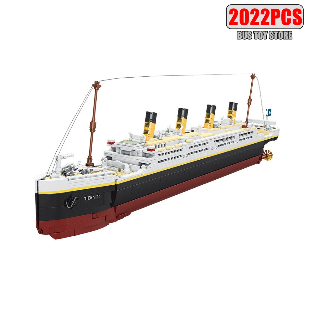 Military World War II Warship Battle Boat Building Blocks Sets The USS Enterprise CV-6 Bricks Toy For  Birthday Gift