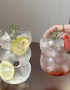 1/2/4pcs Wave Shape Glass Cup Tumbler Beverage Beer Glasses Heat-resistant Clear Drinking Glasses For Juice Coffee Cocktail