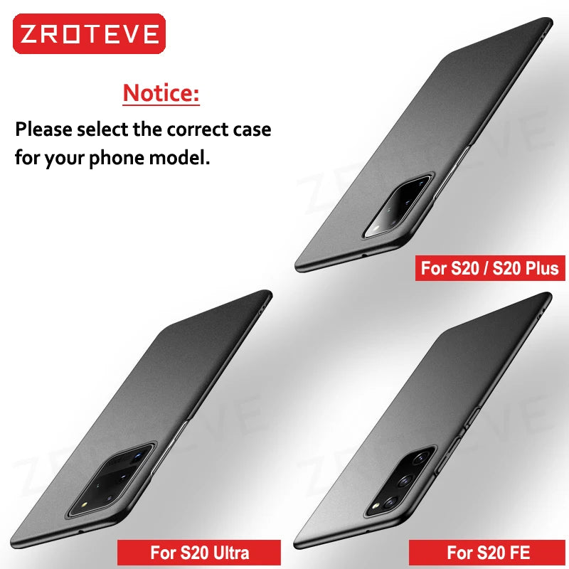 Zroteve Slim Matte Hard PC Case for Samsung Galaxy S26 Ultra / S25 Edge / S24 / S23 – Lightweight Protective Cover