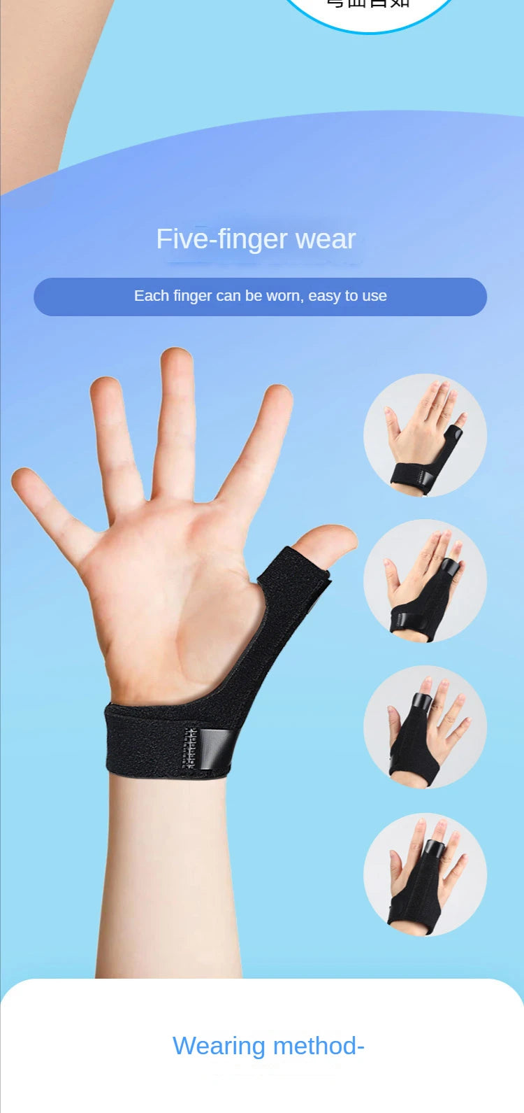 1PC Thumb Splint Support Brace For Tenosynovitis Arthritis Tendonitis Trigger Thumb Fits Child Left And Right Hand