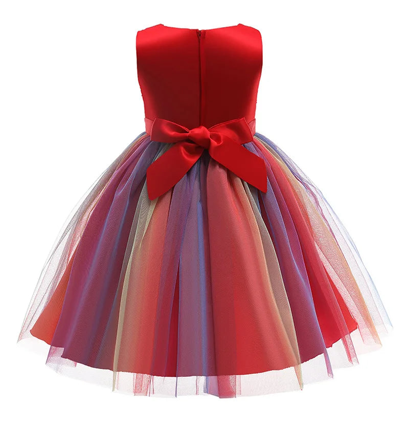 Princess Girl Dress Wedding Birthday Party Frocks for Children Costume Prom Ball Gown Elegant Party Dress For Girls