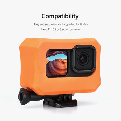 Orange Floaty Case for GoPro Hero 12 11 10 9 Black Camera Accessories Diving Floating Protective Cover for Go Pro 10 9 8