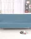 Armless Sofa Covers Elastic Solid Color Sofa Bed Cover Folding Seat Slipcover Dust-proof Stretch Couch Protector for Living Room