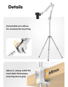 Overhead Camera Mount Quick-Release Camera Desktop Stand Max Load 2KG for Camera Smartphone Tablet for Live Vlog