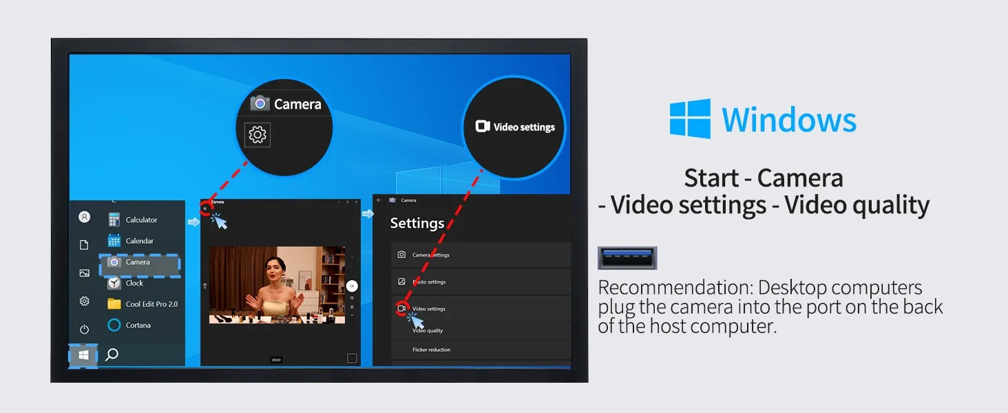 2K Streaming Webcam with Ring Light Autofocus Living Stream Camera 1080P USB Camera with Mics for Tiktok/YouTube Live Broadcast